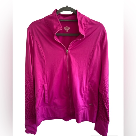 Spalding women’s XL pink activewear zip front jacket - Picture 1 of 6